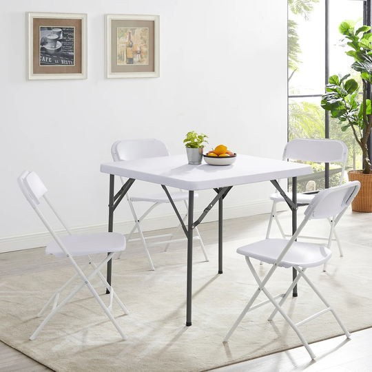 Folding Table Resin Square Folding Table Multipurpose Foldable Table - 47 in. L x 23.6 in. W x 29 in. H