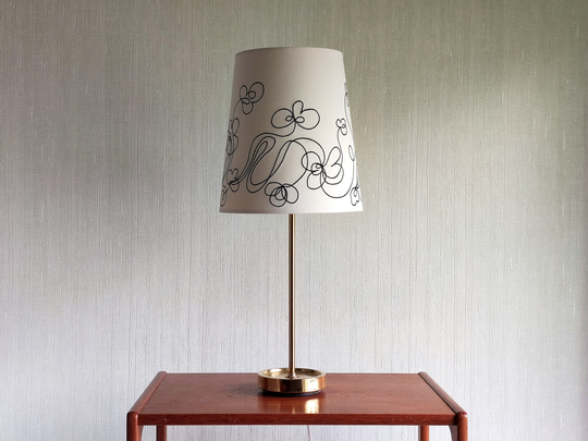 Mid Century Modern Brass Table Lamp By Fagerhults Belysning, Sweden, 60S, Danish Modern, Scandinavian With Shade, Mcm Home Decor