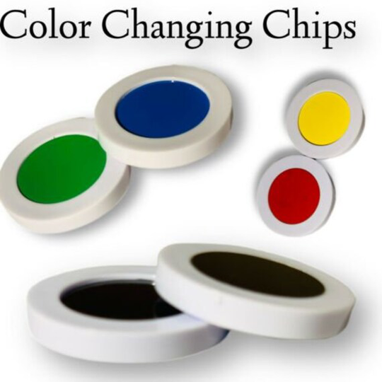 Color Changing Chips Rainbow Disc Closeup Magic Chip Magnetic Trick Pocket Aotomatic