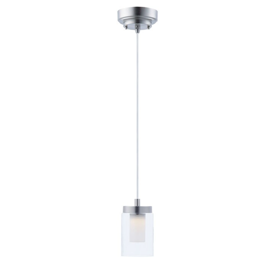 Mod 1-Light LED Mini Pendant - satin nickel