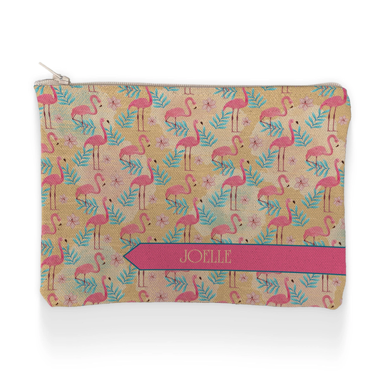 Makeup Pencil Case Pink Flamingo