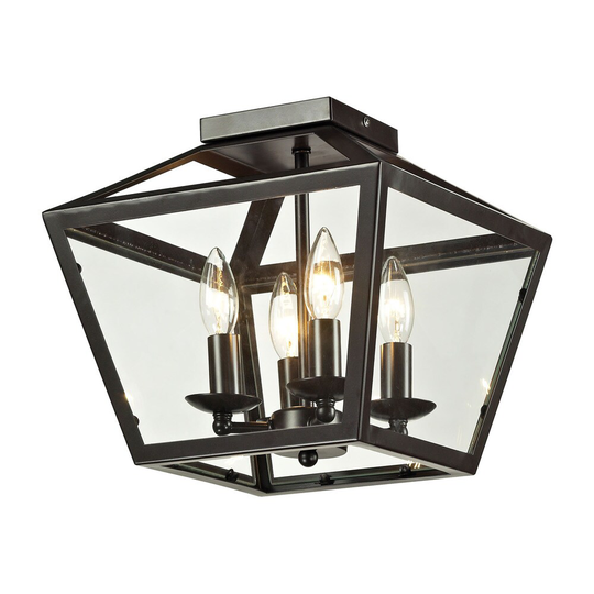Alanna 2-light Flush Mount in Oil Rubbed Bronze