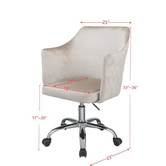 Office Chair in Champagne Velvet