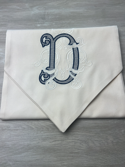 Table Runner With Monogram, Wedding Decor, Bridal Gift, Housewarming Gift