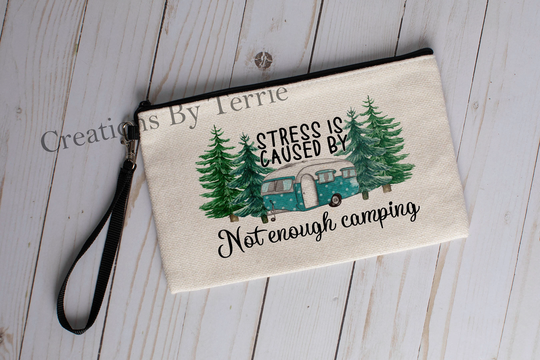 Camping Cosmetic Bag, Makeup Pouch, Zippered Make Up Pencil Pouch