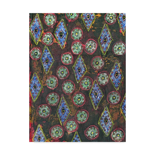 Funked Up Art 'Circles and Diamonds' Canvas Art - Multi-color