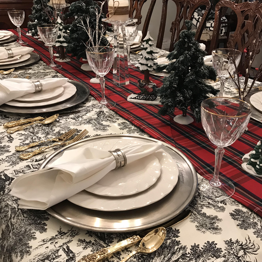 Red Tartan Table Runner | Runner, Royal Stewart Plaid, Holiday Extra Long Custom Sizes