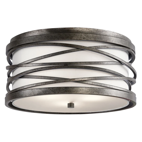 Kichler Lighting Krasi Collection 3-light Warm Bronze Flush Mount