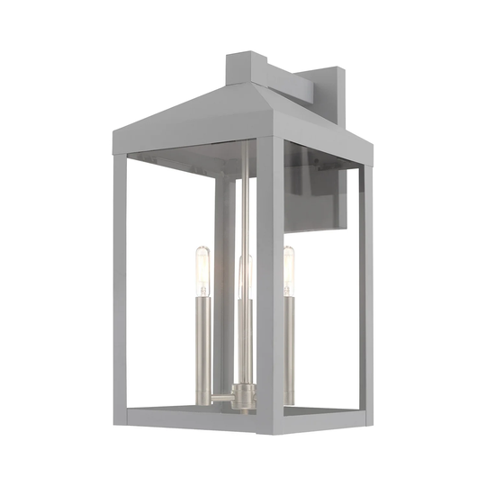 Giuseppe Lighting Three Light Outdoor Wall Lantern Nyack Nordic Gra - Exact Size