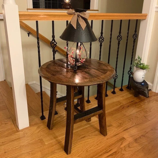 21" Bourbon Barrel Round Top Table