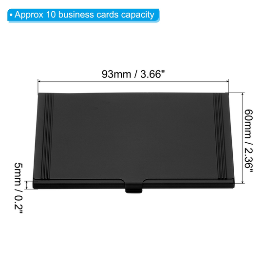 Business Card Holder, Aluminum Alloy Flip Cover Name Cards Case, Red