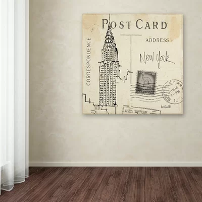 'Postcard Sketches I' by Anne Tavoletti Graphic Art on Wrapped Canvas