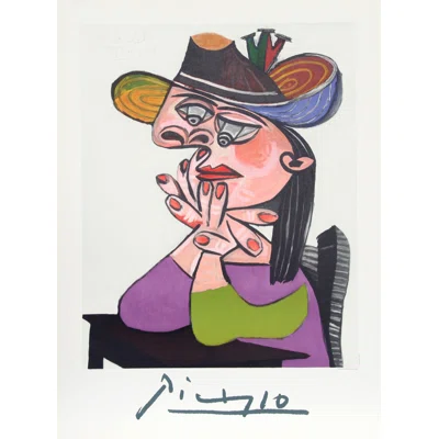Buste De Femme Assise - Les Mains Sous Le Menton by - Painting on