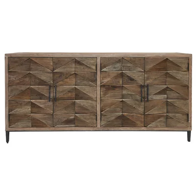 Priyanka 76" Wide Pine Wood Sideboard