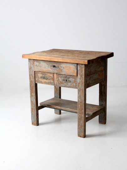 Antique Console Table, Table With Drawers