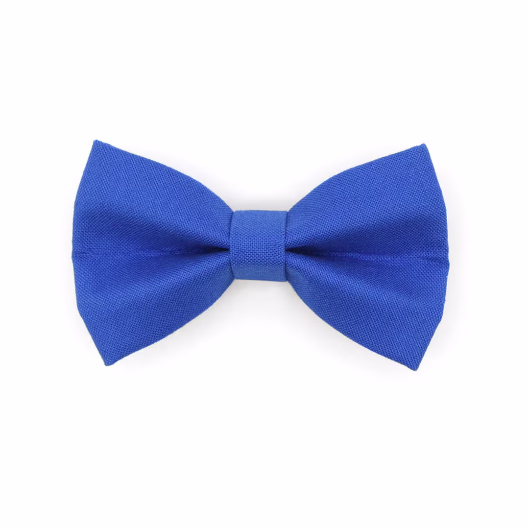 Cat Bow Tie - "Color Collection Cobalt Blue" Solid Color Royal Blue/Wedding Pet Bowtie + Small Dog Size