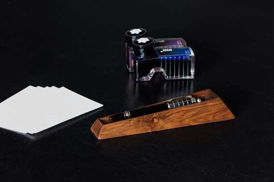 Walnut Pen Rest, Groomsmen Gift, Wooden Holder, Pencil Display, Desk Organizer, Stand, Tray, Handmade Ideas, For Men