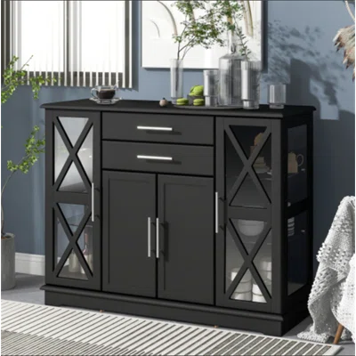 Black Stylish Functional Sideboard