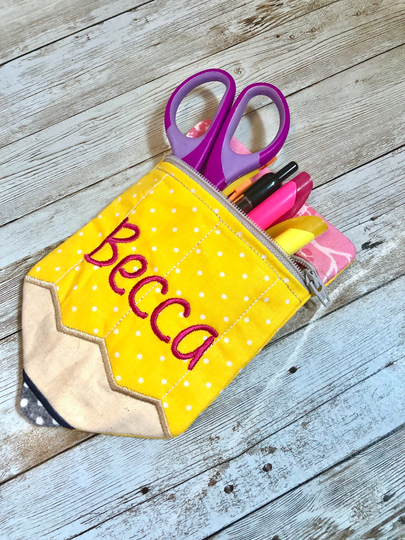 Personalized Pencil Pouch | Custom Case Back To School Small Zipper Kids Box Girl's