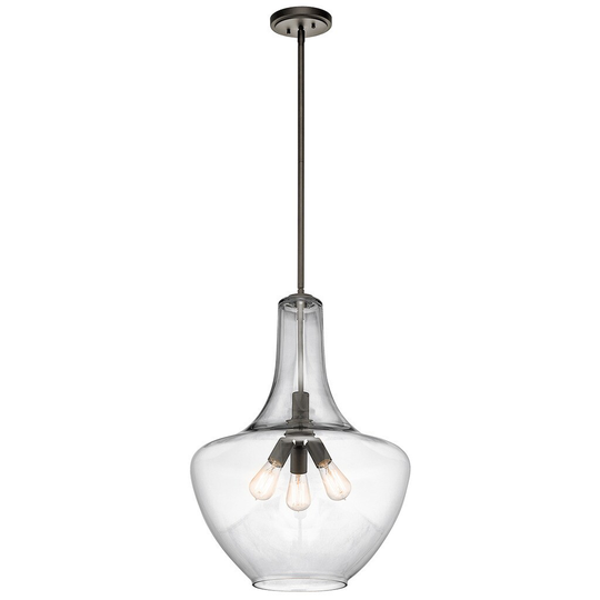 Kichler Lighting Everly Collection 3-light Olde Bronze Pendant 20 inch Diameter