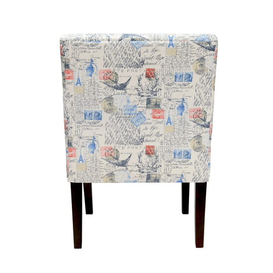 SAMANTHA Accent Chair with Amore Primary Natural, Espresso Leg