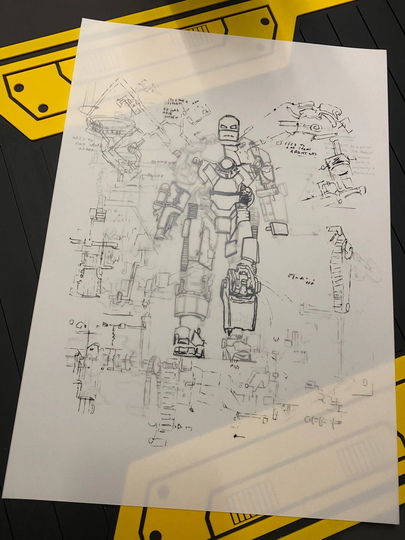 Iron Man Mark 1 Cave Blue Prints Movie Prop Replica