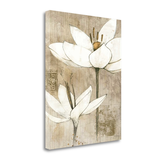 "Pencil Florals I" By Avery Tillmon, Fine Art Giclee Print on Gallery Wrap Canvas, Ready to Hang