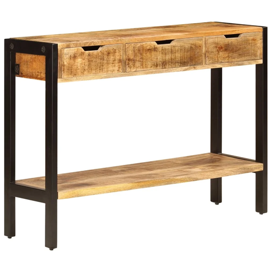 Sideboard with 3 Drawers 43.3"x13.8"x29.5" Solid Mango Wood