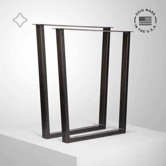 Dining Table Legs, Metal Desk Industrial Furniture Leg, 28" Tall, 1x2 Tube, Set Of 2