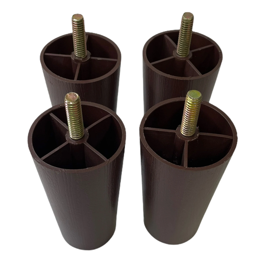 Profurnitureparts 4" Round Tapered Plastic Sofa, Couch, Chair Legs, Set Of 4
