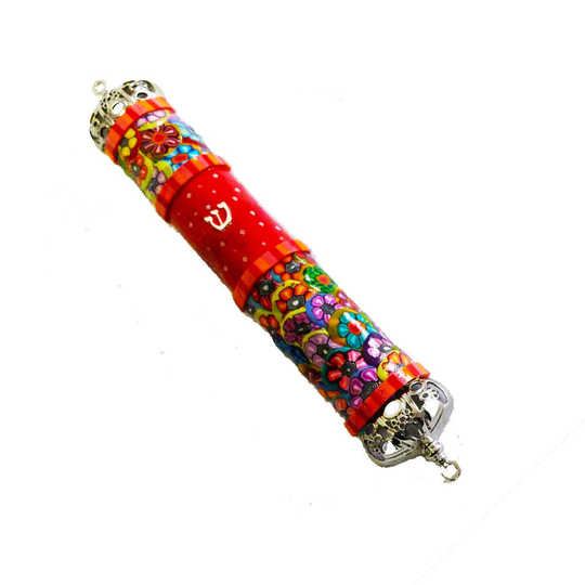 Colorful Modern Judaica Mezuzah Case