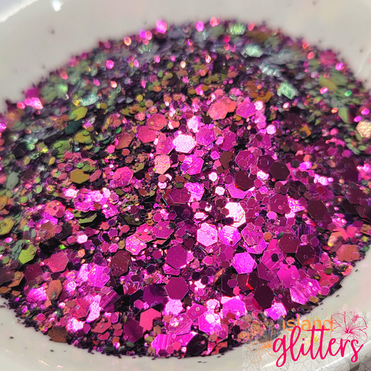 Mistress Of Evil - Chunky Color Changing Glitters | Shifting Glitter Green To Pink Purple Tumbler Resin Art