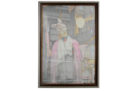 Bia Wouk Contemporary Art, Pastel & Pencil Mixed Media Drawing On Paper, The Visitors Done in Nyc 1983, Famous Brazilian Female Artists