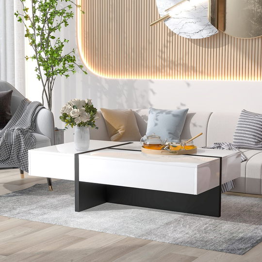 Yuenika Modern Coffee Table/Sofa Table - 45.2"L x 25.5"W x 13.7"H