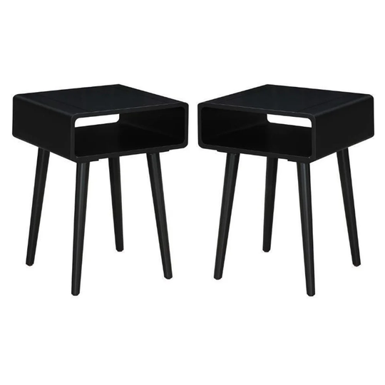 Napa End Table in Black Wood Finish - Set of 2 - 54 x 84