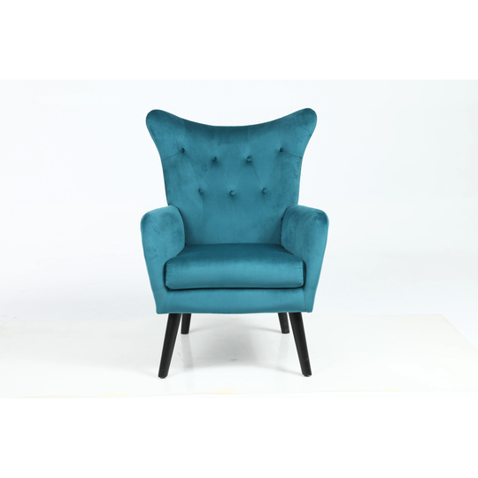 Morden Fort Contemporary Tufted Velvet Upholstered Wingback Chair
