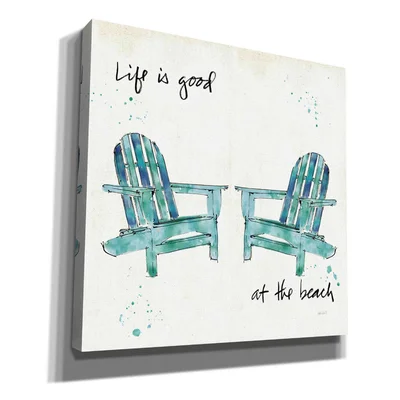 Beach Divas Salt Water by Anne Tavoletti - Wrapped Canvas Textual Art Print