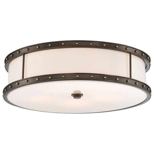 5 Light Led Flush Mount by Minka Lavery - Harvard Court Bronze W/Liberty