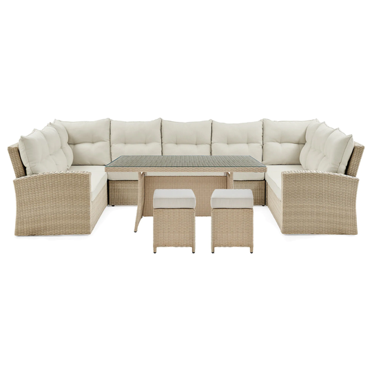 Lawayon 6-piece Wicker Sectional Sofa with Cocktail Table Set by Havenside Home