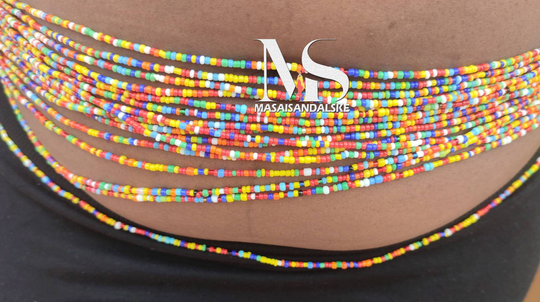 Multicolor Waist Beads Clasps Beads, Stomach Africa