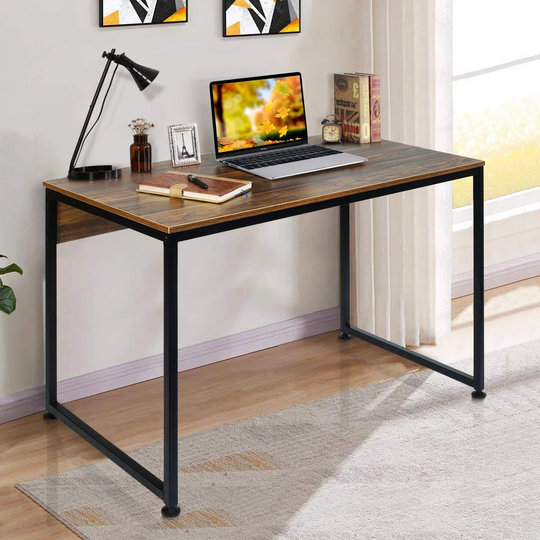 VECELO Home Office Table Morden Collection Soho Computer Table Brown
