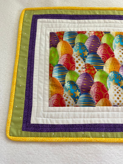 Colorful Easter Quilted Table Runner