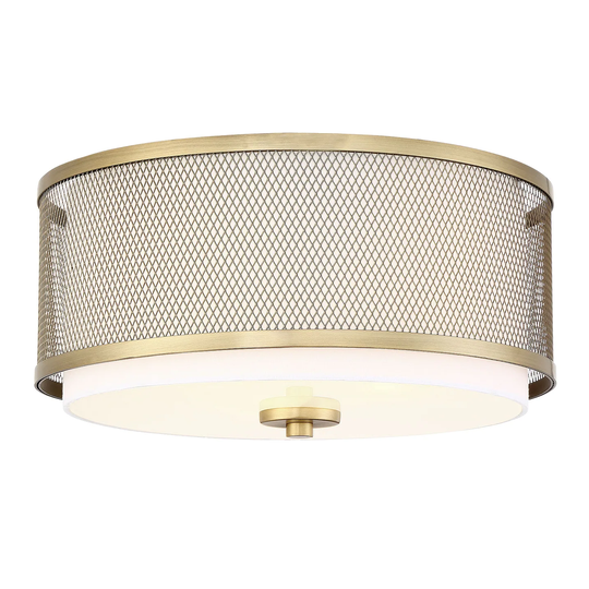 Melanie Home Three Light Semi Flush Mount Msemi Natural Brass - Exact Size
