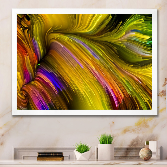 Designart 'Elegance Of Liquid Color' Modern Framed artwork
