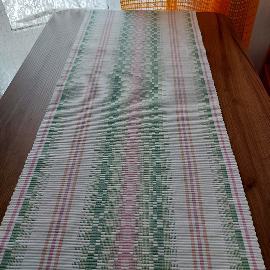 Vintage Linum Woven Thick Cotton Table Runner, Topper, Dressing, Vintage Textile Housewarming | E7