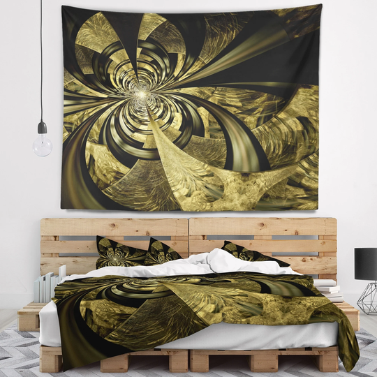 Designart 'Colorful Fractal Flower Pattern' Abstract Wall Tapestry