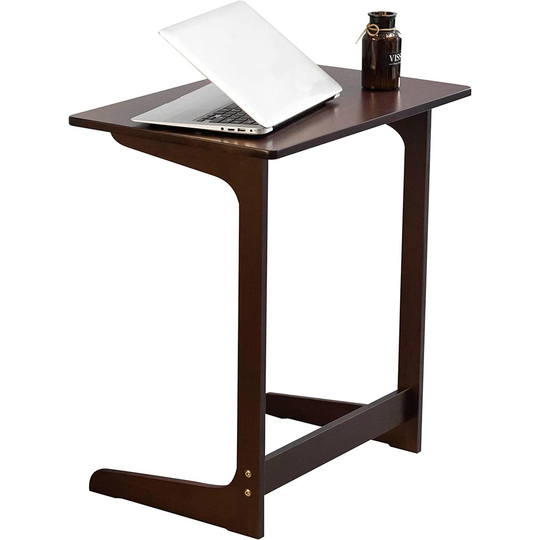 Tv Tray Table Bamboo Tv Dinner Table C Shaped end Table for Sofa Couch Laptop Living Room Bedroom