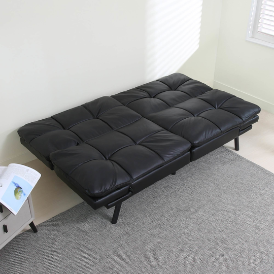 Convertible Memory Foam Sleeper Sofa in living room