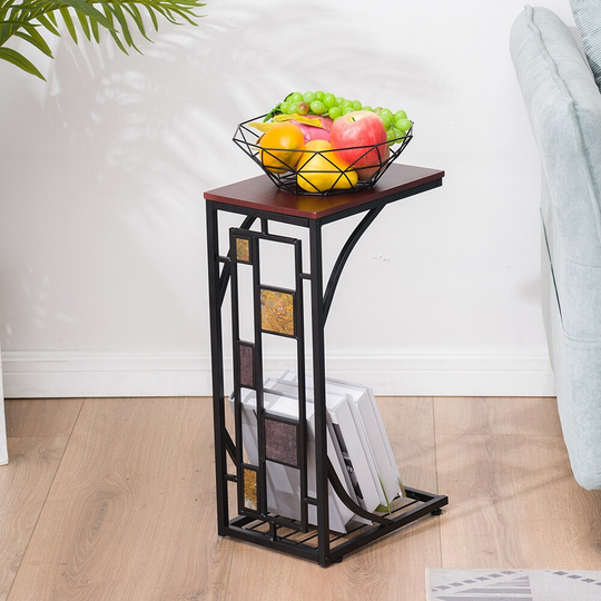 Coffee Tray Couch Side Table,Coffee Table-Brown