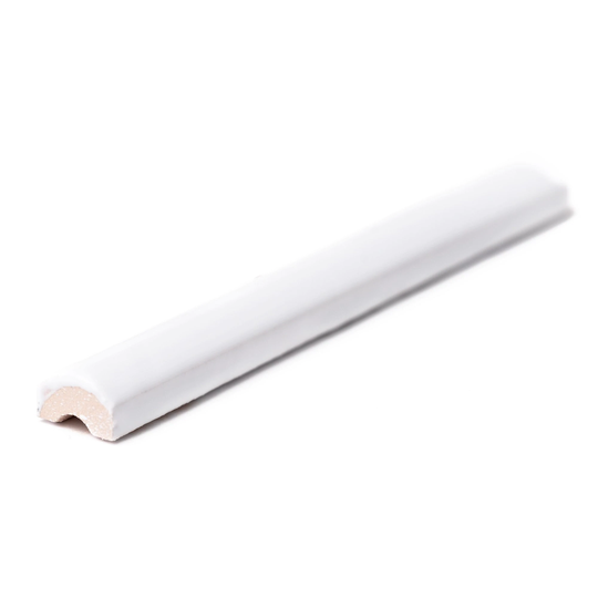 The Tile Life Fresno 6" x 0.625" Polished Ceramic Pencil Liner Trim - 6" x 0.625" of 1
